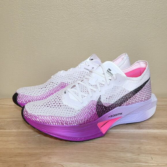 Nike ZoomX Vaporfly 3 NEXT% Running Shoes White Vivid Purple DV4129-104 Men's 10 - Picture 3 of 7
